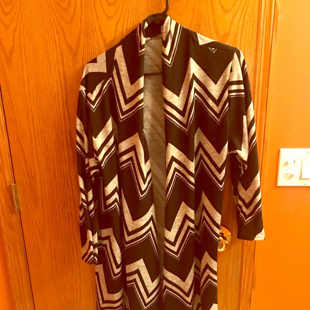 Plus size fall chevron cardigan